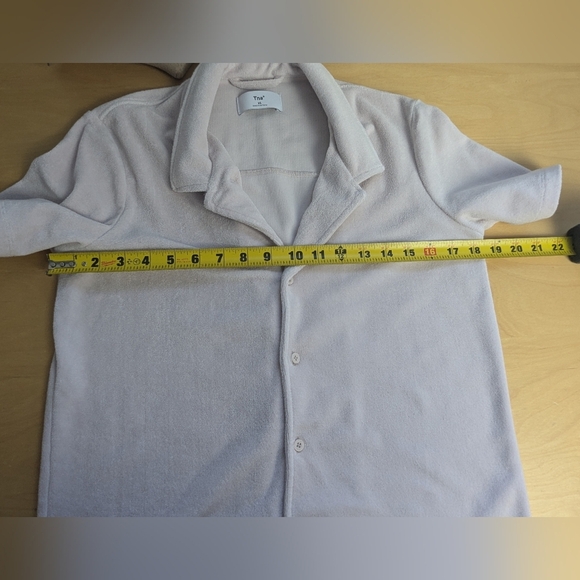 TNA ARITZIA newcastle shirt color Light Pink size XS Towel texture - Picture 14 of 15